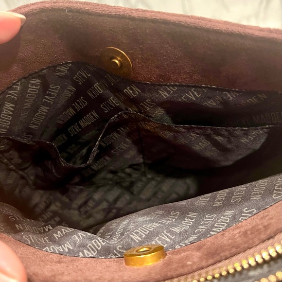 Steve Madden Chocolate Suede Satchel NWT - Picture 12 of 13